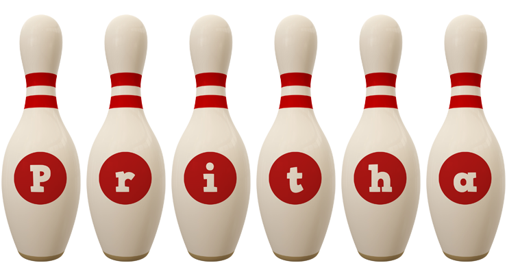 Pritha bowling-pin logo