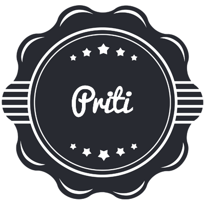 Priti badge logo