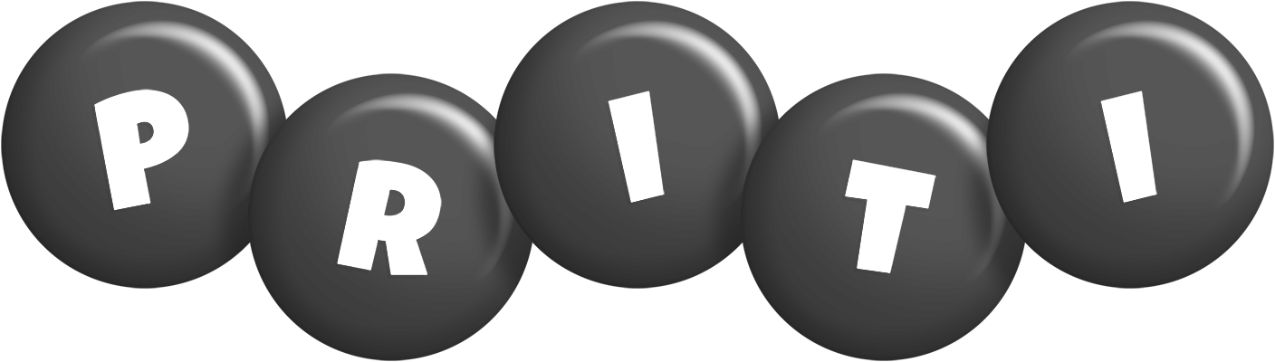 Priti candy-black logo