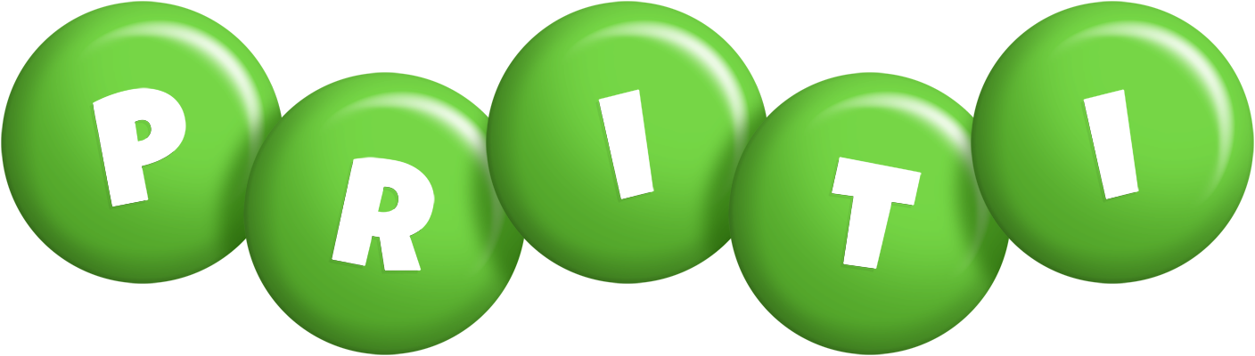 Priti candy-green logo