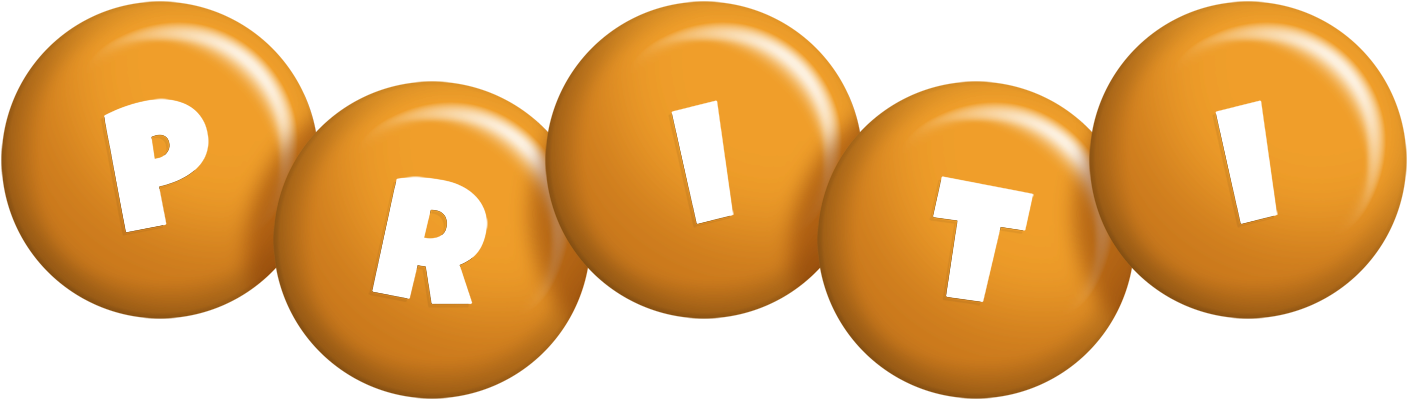 Priti candy-orange logo