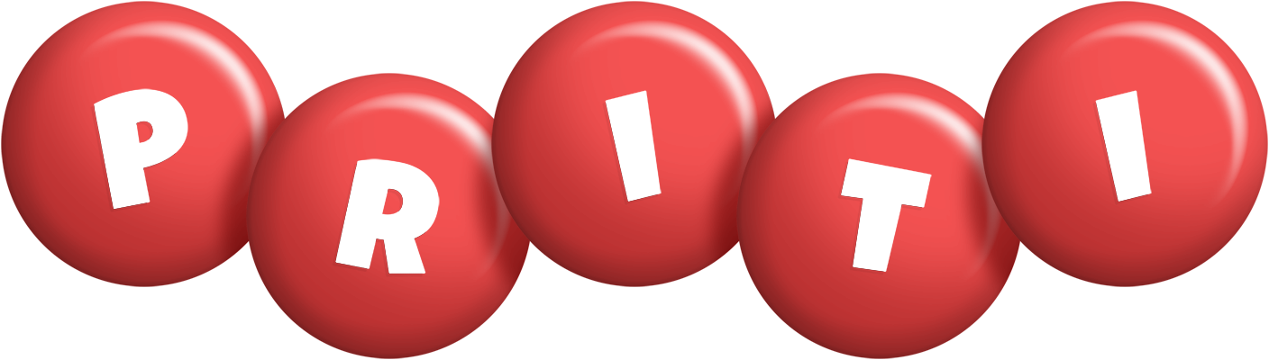 Priti candy-red logo