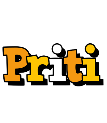 Priti cartoon logo