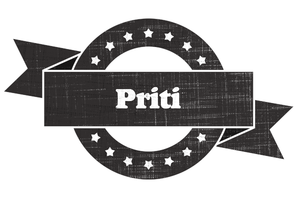 Priti grunge logo