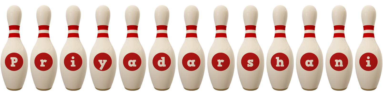 Priyadarshani bowling-pin logo