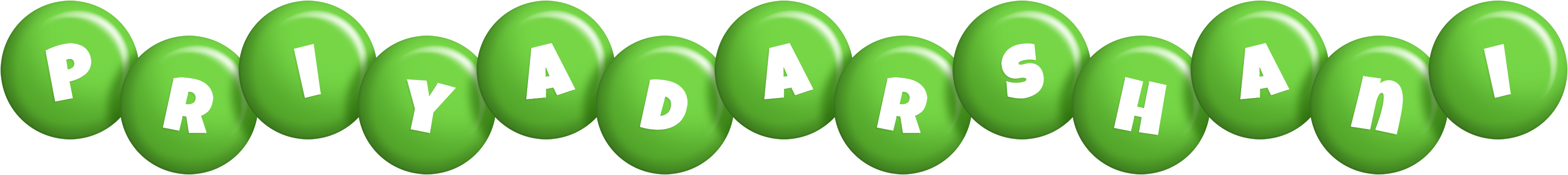 Priyadarshani candy-green logo