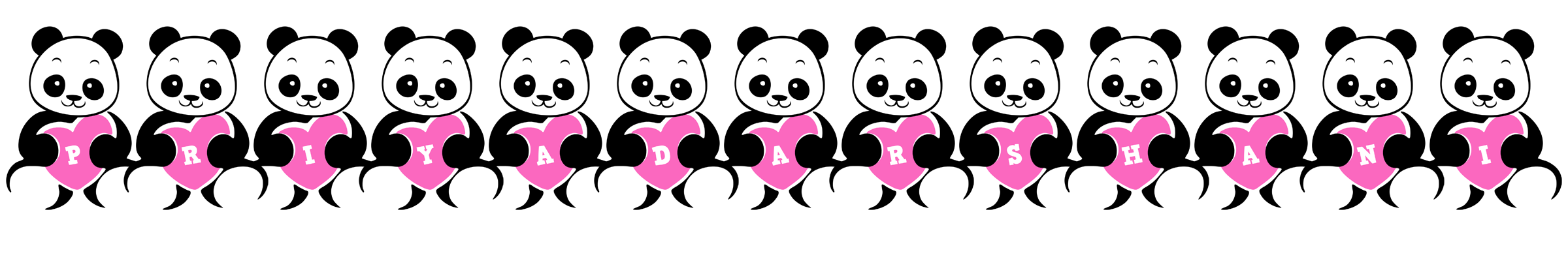 Priyadarshani love-panda logo