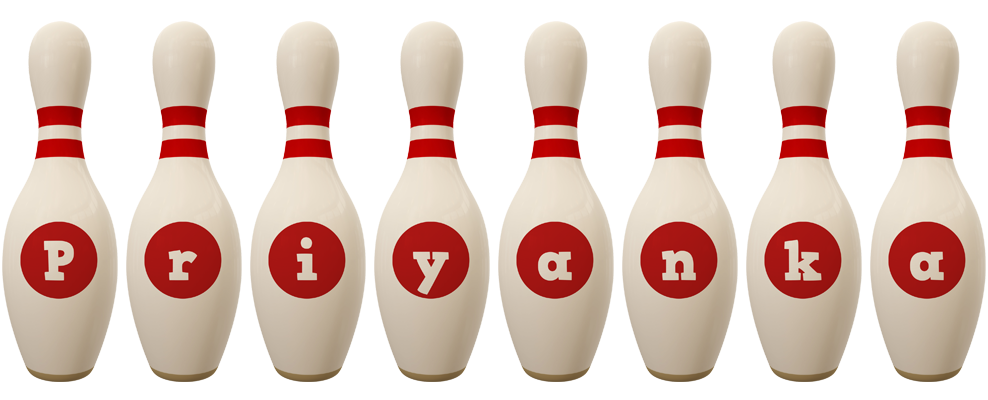 Priyanka bowling-pin logo