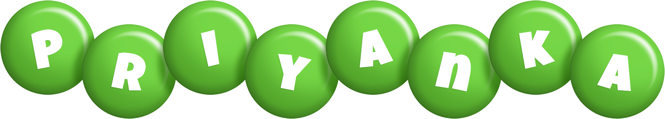 Priyanka candy-green logo