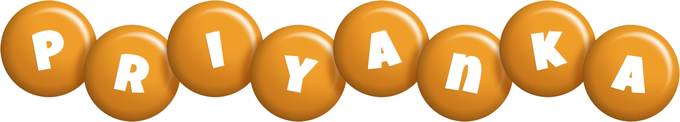 Priyanka candy-orange logo