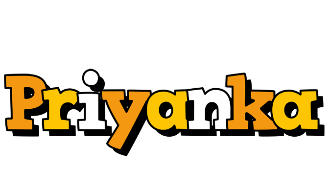 Priyanka cartoon logo