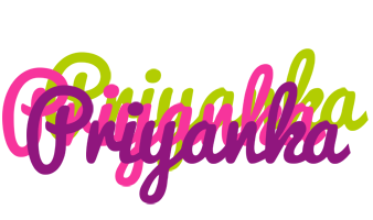 Priyanka flowers logo