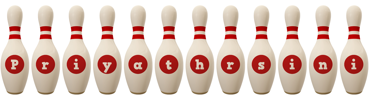 Priyathrsini bowling-pin logo