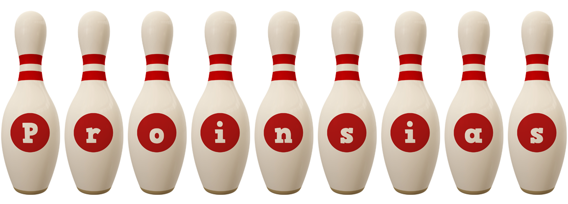 Proinsias bowling-pin logo