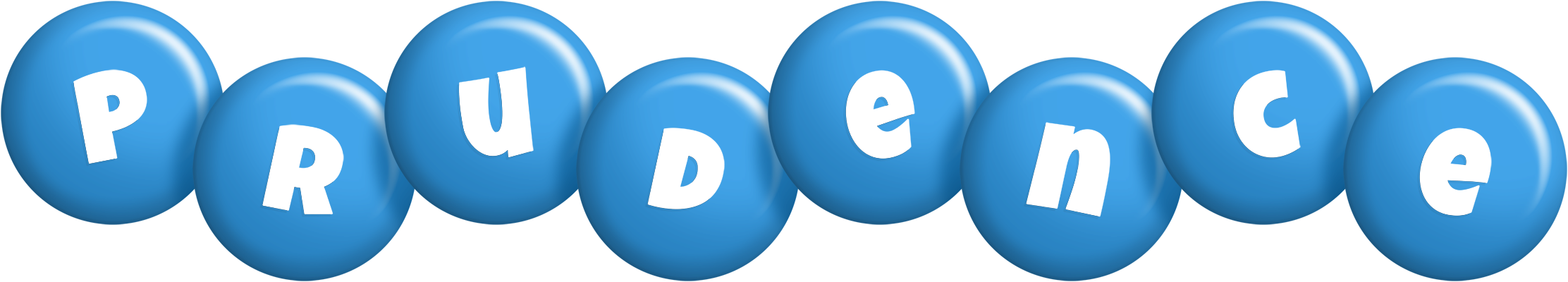 Prudence candy-blue logo