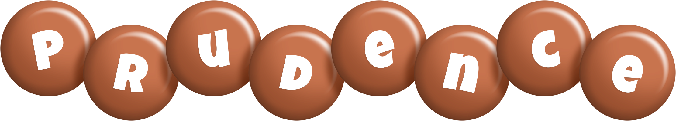 Prudence candy-brown logo