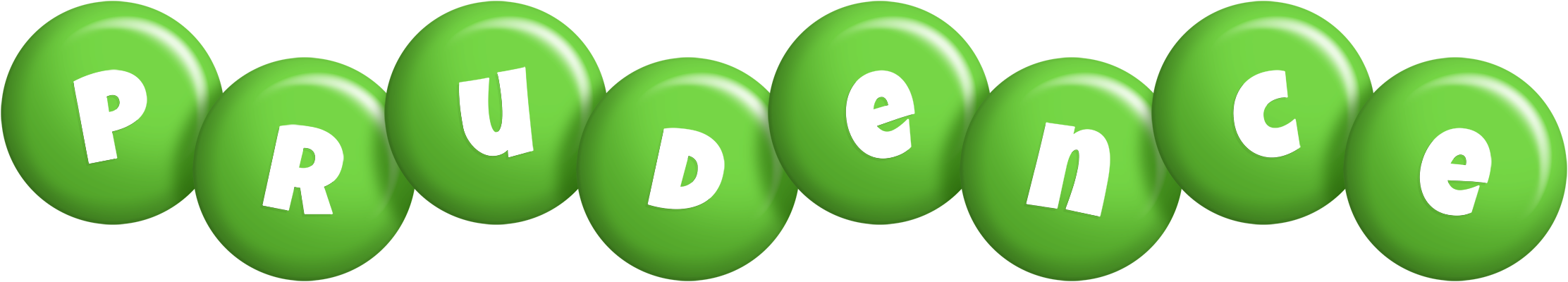 Prudence candy-green logo