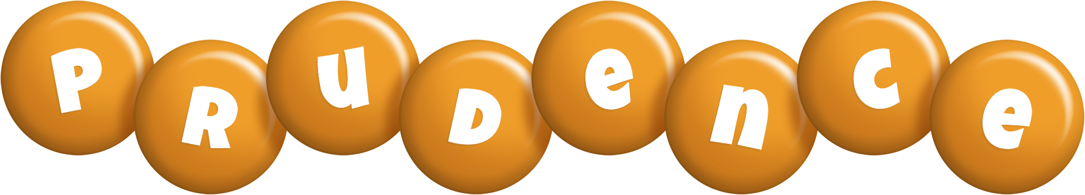 Prudence candy-orange logo