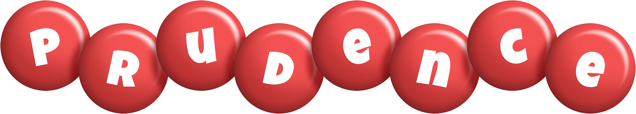 Prudence candy-red logo