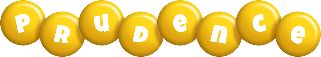 Prudence candy-yellow logo