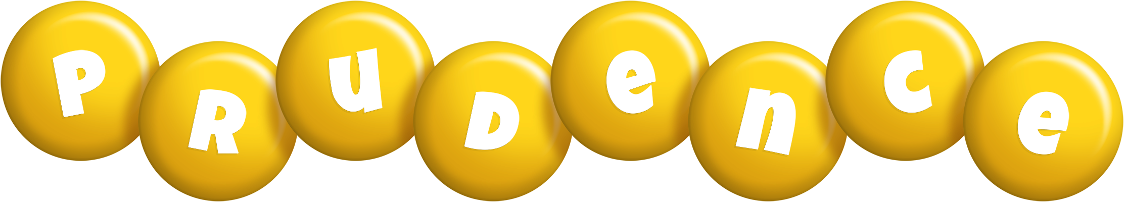Prudence candy-yellow logo