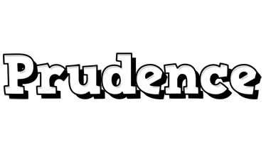 Prudence snowing logo