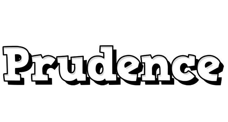 Prudence snowing logo