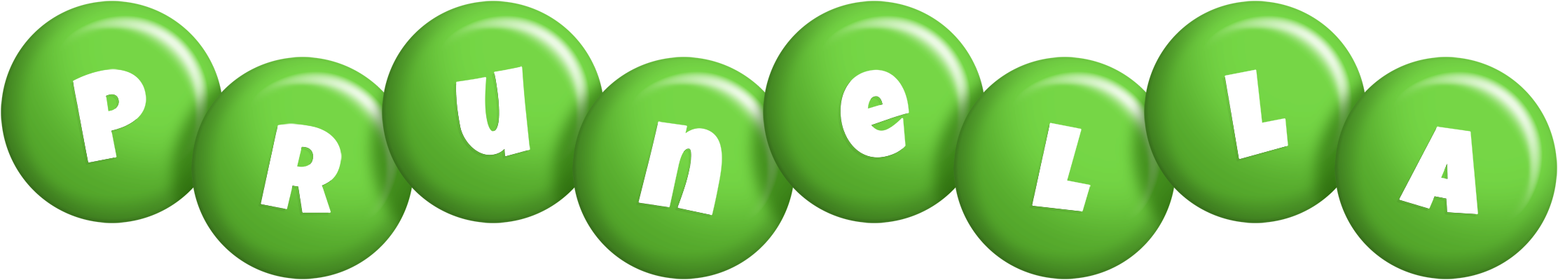 Prunella candy-green logo