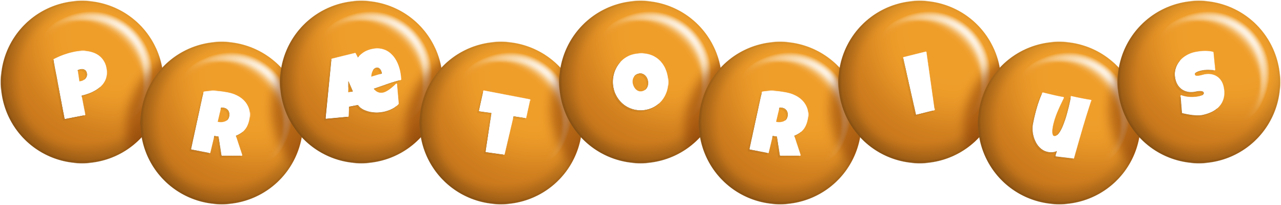 Prætorius candy-orange logo