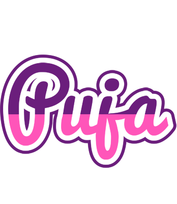 Puja cheerful logo