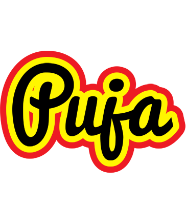 Puja flaming logo