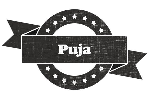 Puja grunge logo