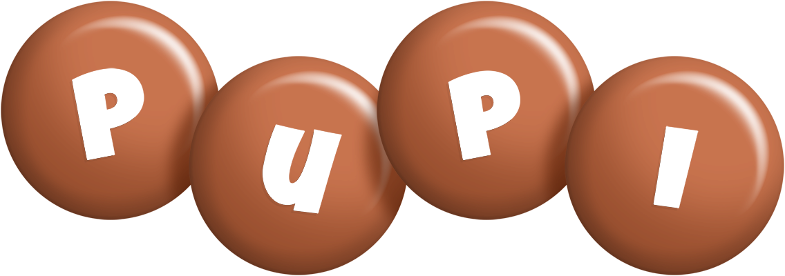 Pupi candy-brown logo
