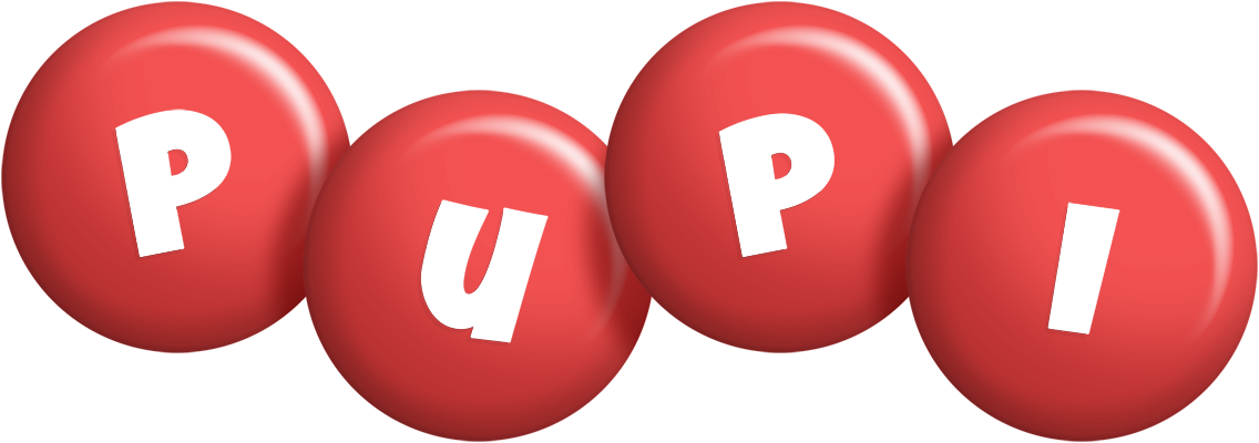Pupi candy-red logo