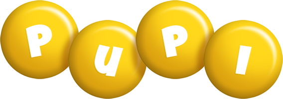 Pupi candy-yellow logo