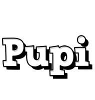 Pupi snowing logo