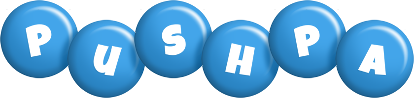 Pushpa candy-blue logo