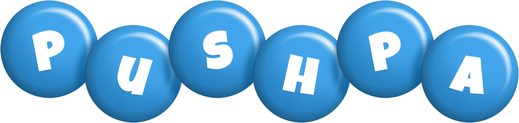 Pushpa candy-blue logo