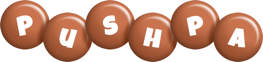 Pushpa candy-brown logo
