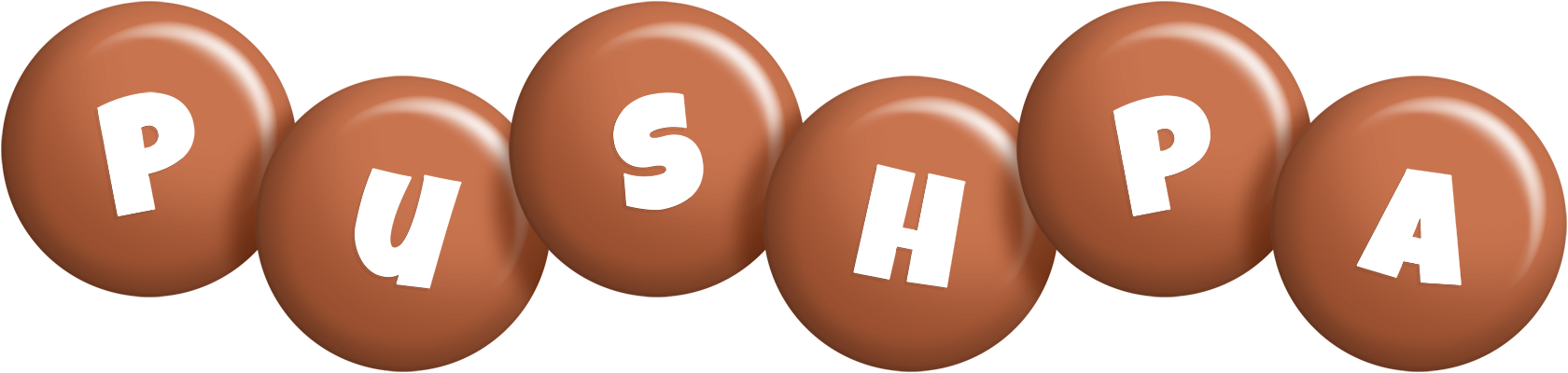 Pushpa candy-brown logo