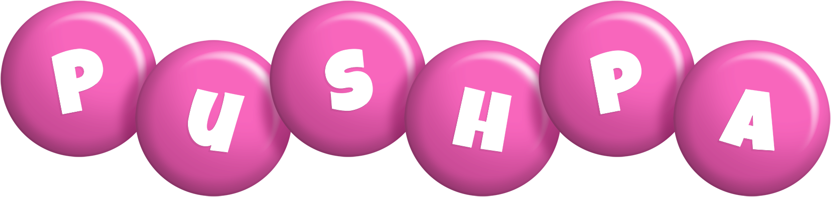 Pushpa candy-pink logo