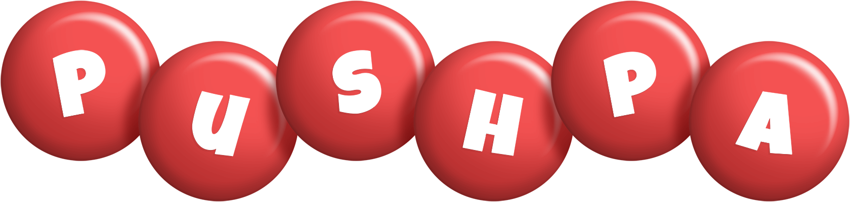 Pushpa candy-red logo