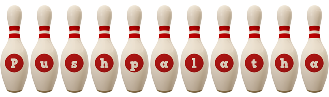 Pushpalatha bowling-pin logo