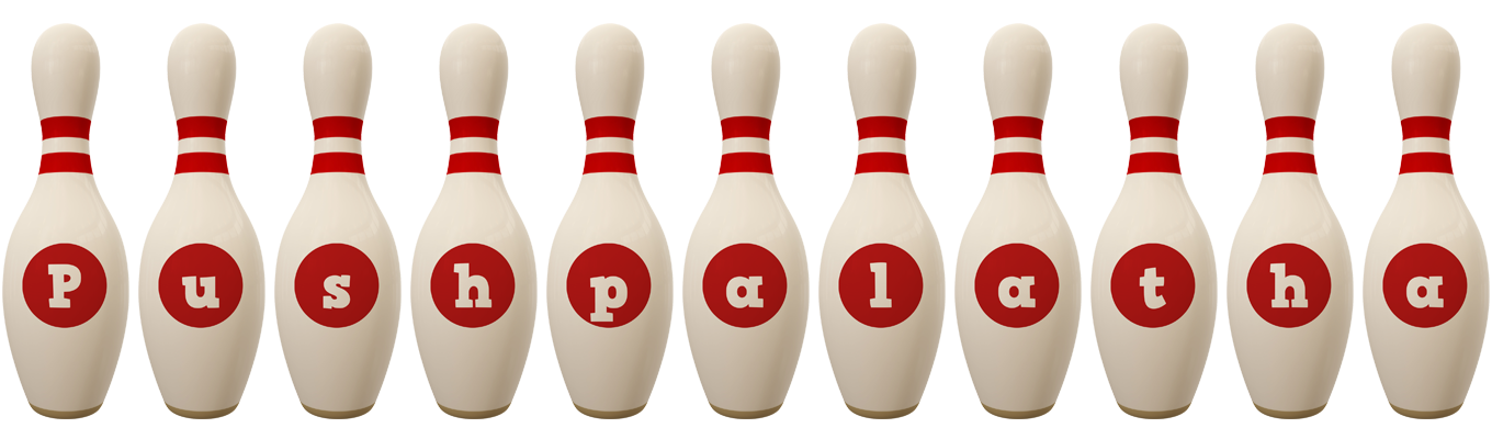 Pushpalatha bowling-pin logo