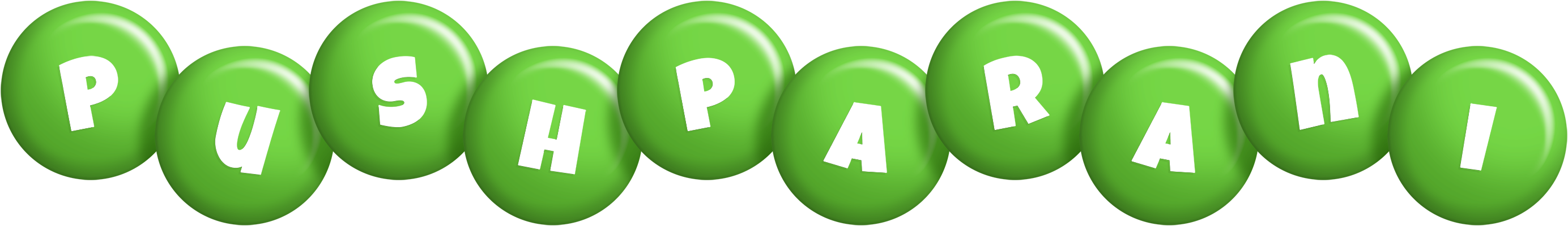 Pushparani candy-green logo