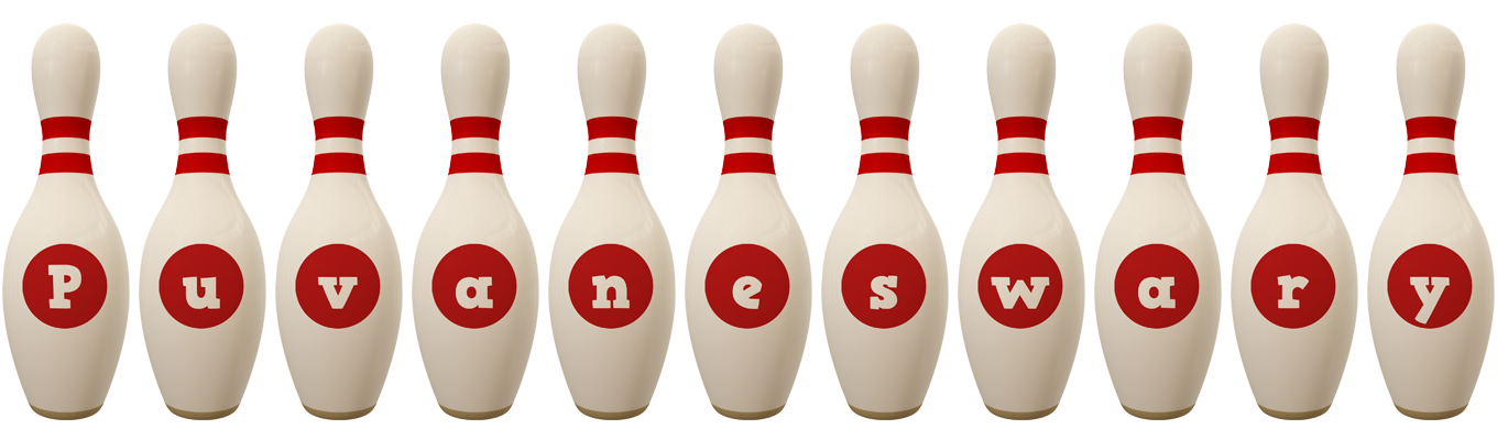 Puvaneswary bowling-pin logo