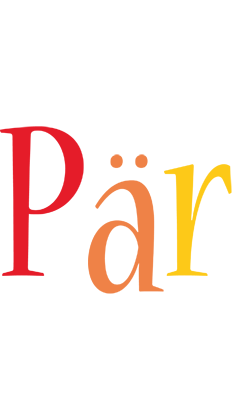 Pär birthday logo