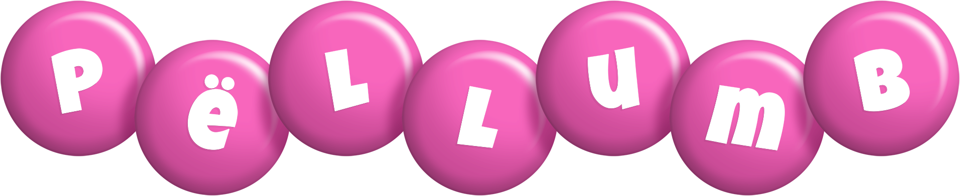 Pëllumb candy-pink logo