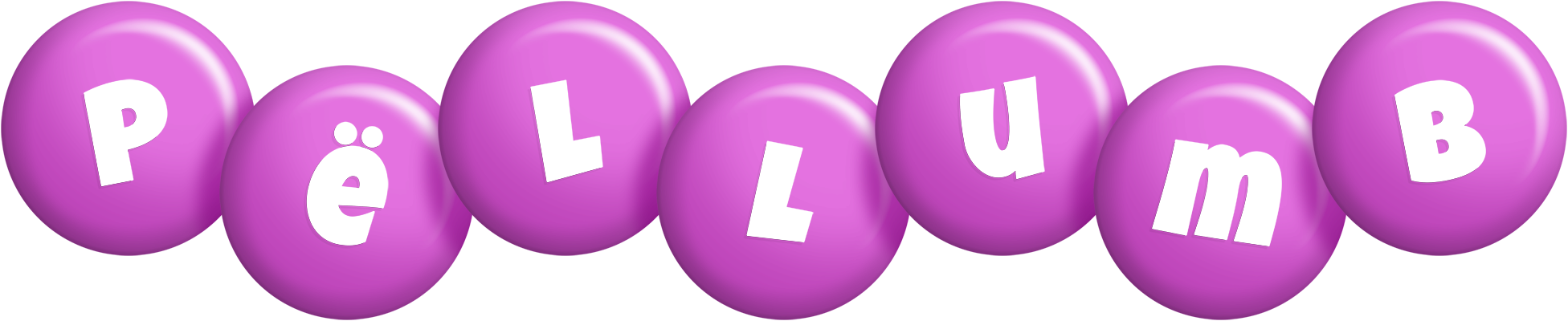 Pëllumb candy-purple logo