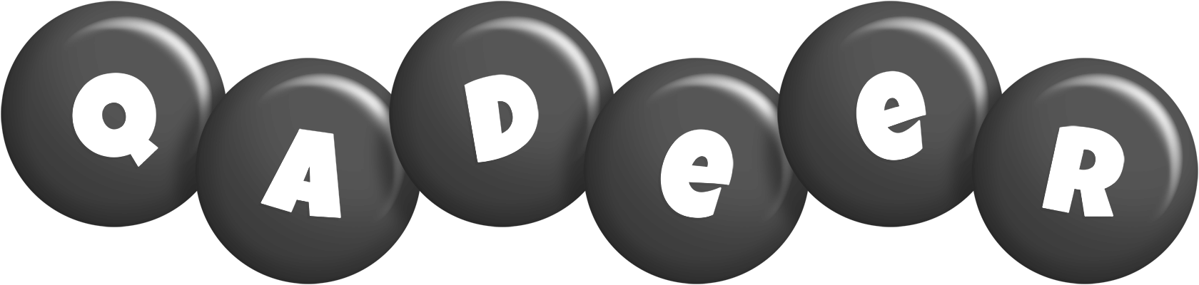 Qadeer candy-black logo